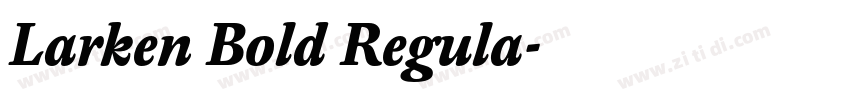 Larken Bold Regula字体转换 Larken Bold Regula字体转换